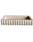 Beige Marble Scalloped Tray