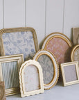 Cream + Gold Oval Photo Frame