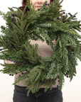 Blueberry Evergreen Wreath 24"