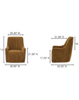 Bowie Swivel Chair | Ochre Brown