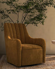 Bowie Swivel Chair | Ochre Brown