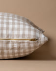 Brown Gingham Pillow