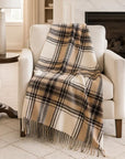 Brown Plaid Throw