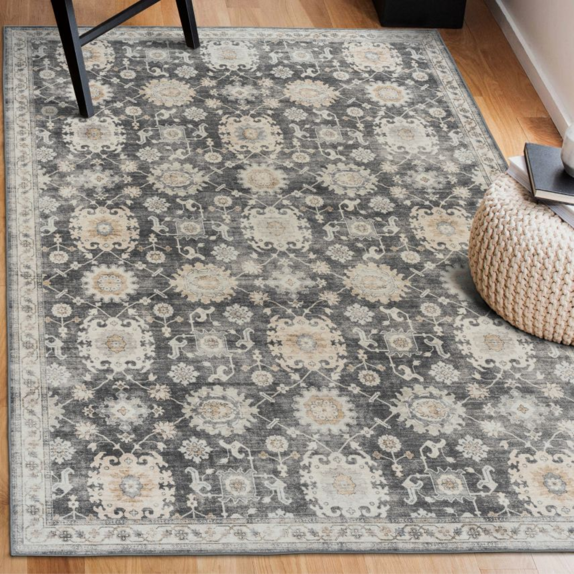 Bryn Vintage Rug | Gray/Beige – Simone & Ivy