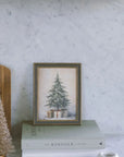 Christmas Tree + Gifts Vintage Print