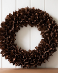 Dark Brown Wooden Wreath