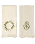 Embroidered Hand & Dish Towel | Set of 2
