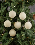 Flocked Ornament Set | Cream