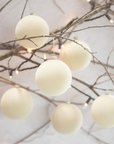 Flocked Ornament Set | Cream
