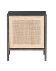 Sydney Nightstand | Black Wash, Natural Cane