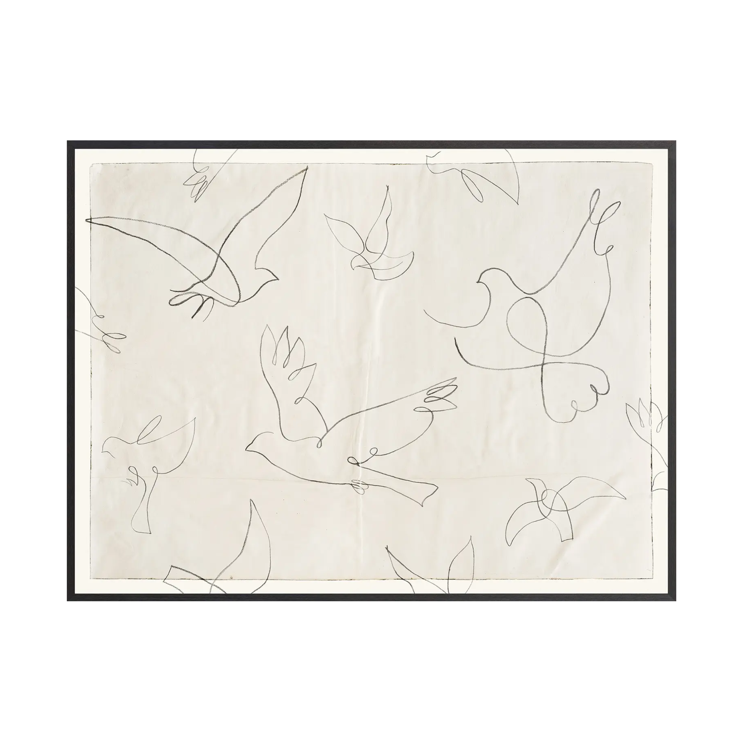 Gestured Flight Framed Art