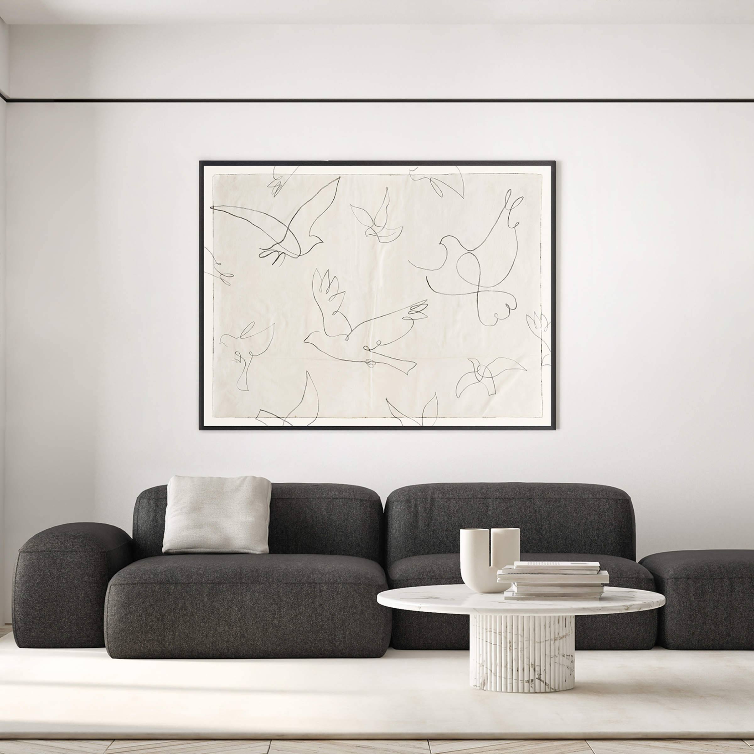 Gestured Flight Framed Art
