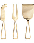 Gold Cheese Knives | Set of 3
