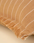 Handloom Striped Pillow | Terracotta
