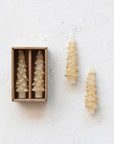 Tree Tapered Candle | Eggnog + Gold