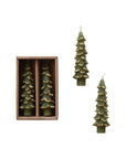 Tree Tapered Candle | Evergreen + Gold