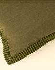 Corded Velvet Edge Pillow | Moss