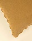 Corduroy Scallop Pillow | Gold