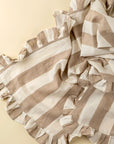 Ruffle Thick Stripe Table Runner | Beige