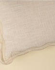 Velvet Scallop Pillow | Ivory