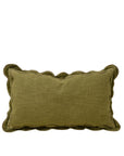 Velvet Scallop Pillow | Moss