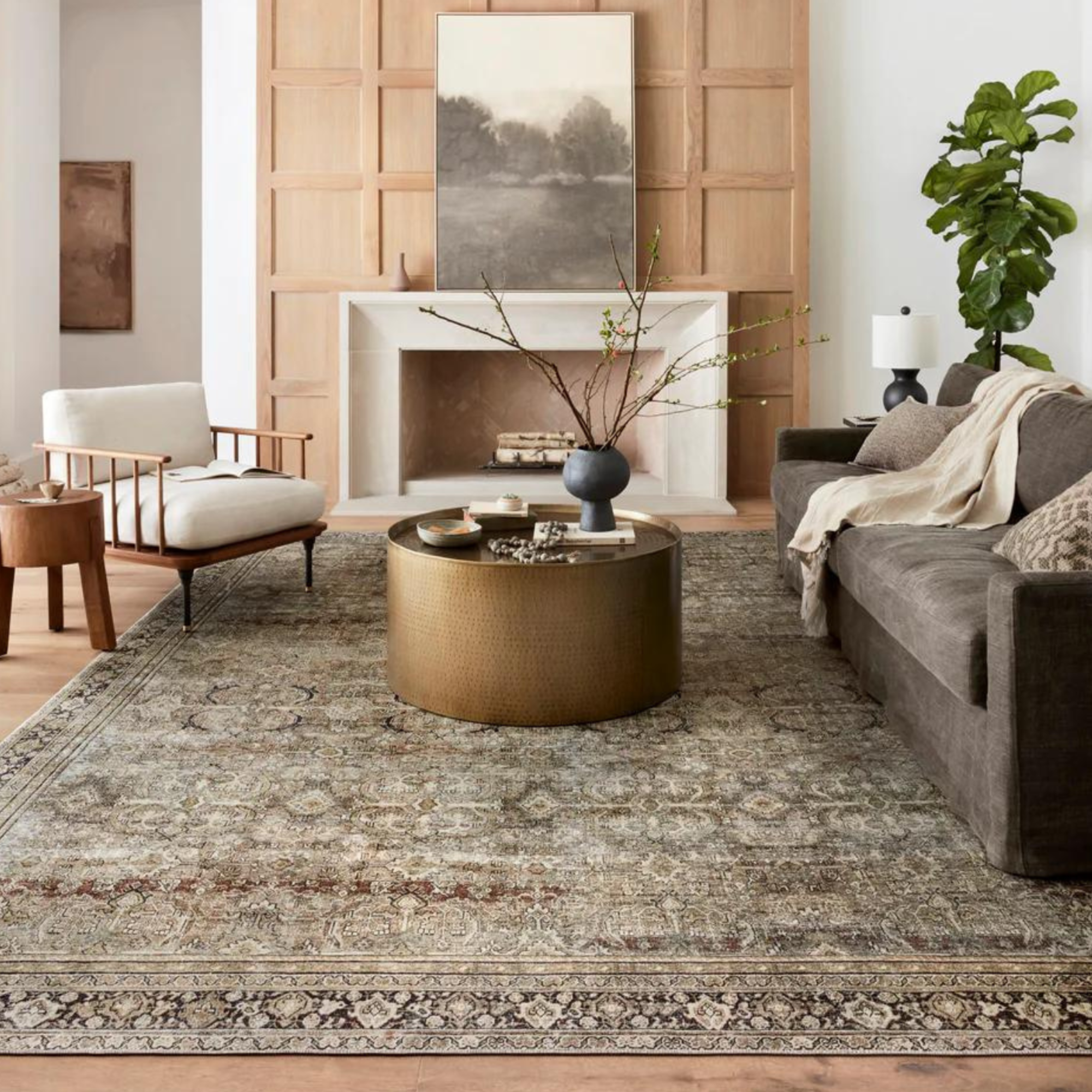 Layla Rug | Olive/Charcoal – Simone & Ivy