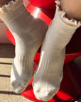 Le Bon Shoppe Ruffled Hugger Crew Socks