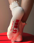 Le Bon Shoppe Ruffled Hugger Crew Socks
