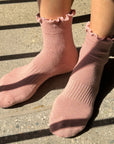 Le Bon Shoppe Ruffled Hugger Crew Socks