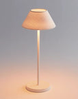 cordless table lamp in white
