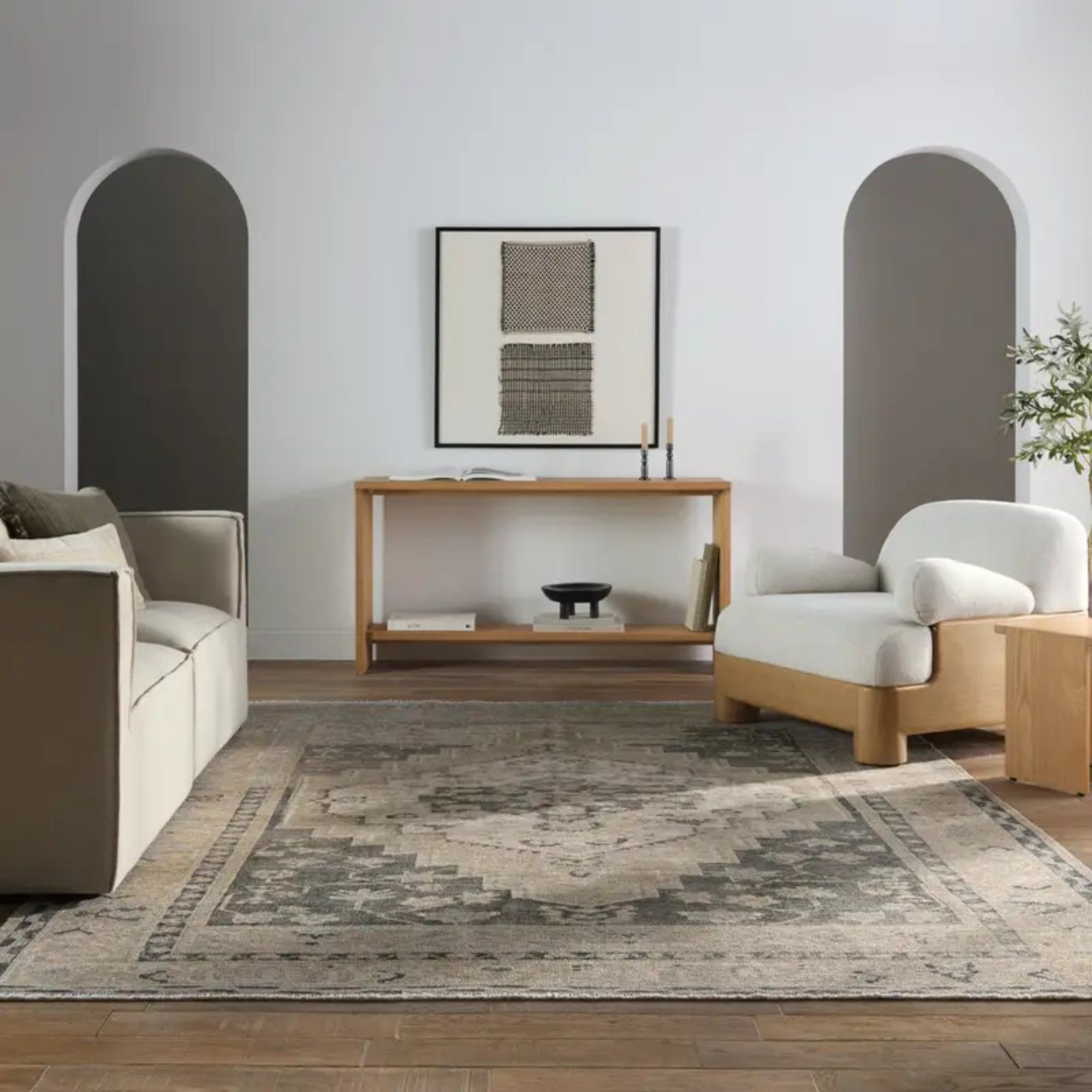 Lumal Rug | Cream/Navy