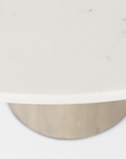 Maxwell Dining Table | White Marble/Wood Pedestal