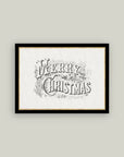 Merry Christmas Vintage Print