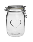 Nicola Heart Glass Jar