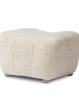 Oslo Ottoman | Beige Shearling