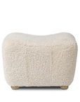 Oslo Ottoman | Beige Shearling