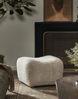 Oslo Ottoman | Beige Shearling