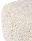 Oslo Ottoman | Beige Shearling