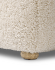 Oslo Ottoman | Beige Shearling