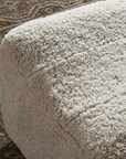 Oslo Ottoman | Beige Shearling