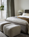 Oslo Ottoman | Beige Shearling