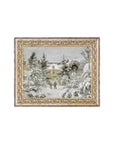 Snowy Stroll Vintage Print