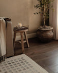 Reclaimed Elm Wood Round Stool