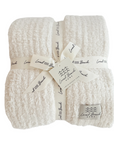 Solid Ribbed Cozy Blanket | Cream