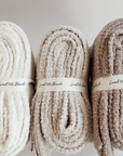 Solid Ribbed Cozy Blanket | Cream