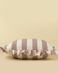 Ruffle Thick Stripe Pillow | Fawn