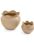 Ruffled Planter | Light Mocha