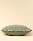 Scalloped Edge Pillow | Sage Green