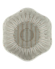 Scalloped Grey Rattan Basket