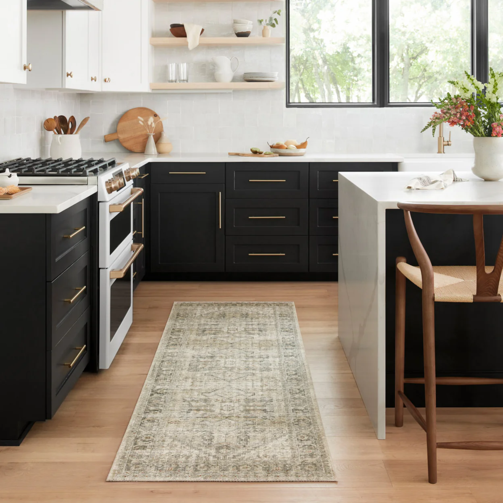 Skye Rug | Green/Ivory